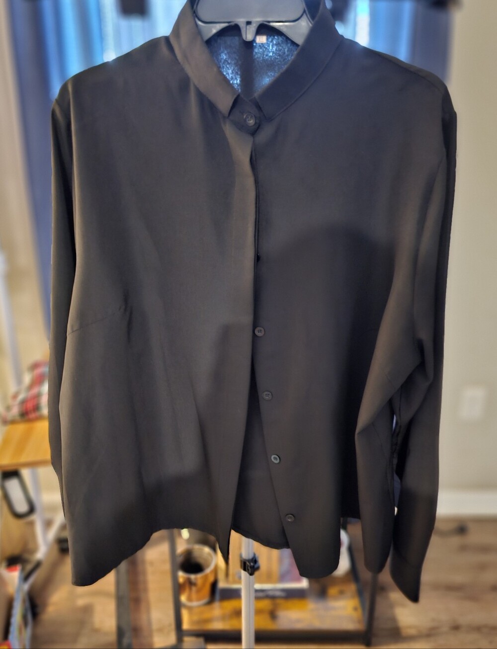 EUC WOMEN'S BLACK LONG SLEEVE BLOUSE SIZE XL
